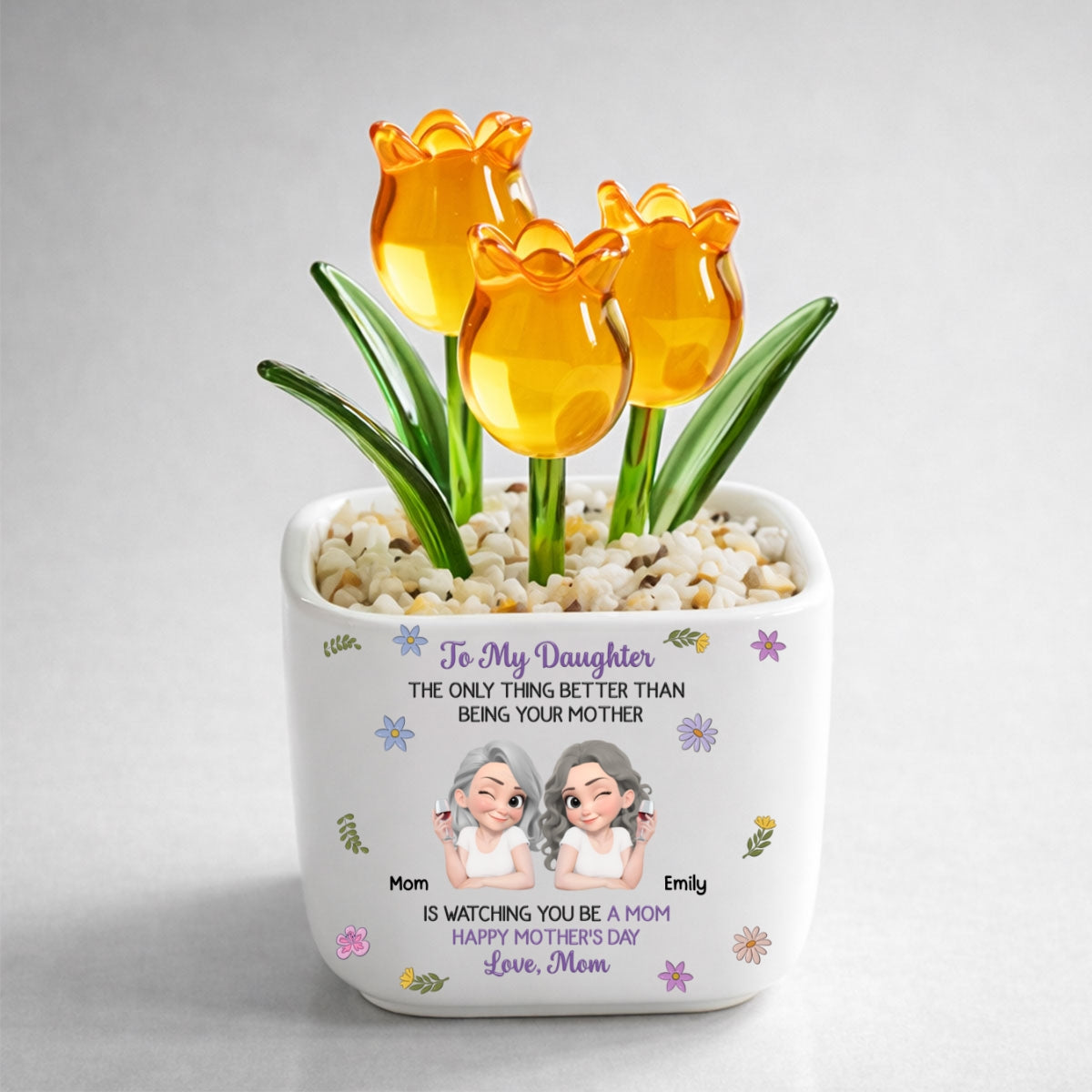 🔥Last Day 49% OFF🔥Handmade Glass Everlasting Tulips Mother's Day gift