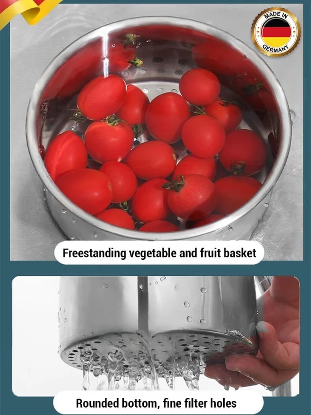 JS-Swan Stainless Steel Drain Basket for kitchen Sink