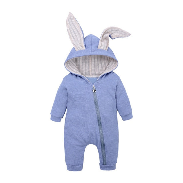 Hooded Bunny Baby Onesie