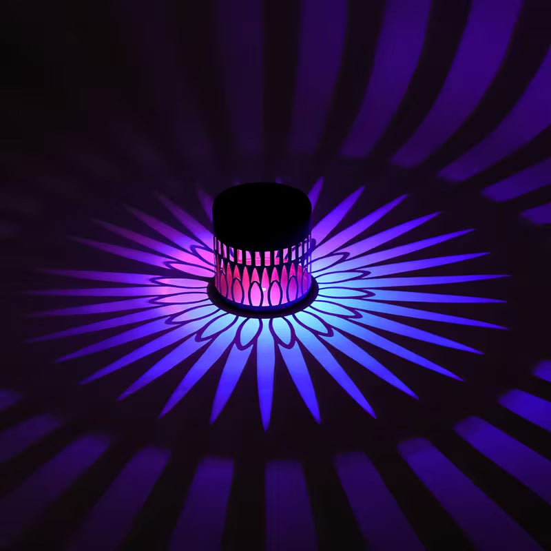🔥Flash Sale 5K+ SOLD!✨Solar Mandala Wall Light Outdoor Garden Fence Projector Lamp Patio Ambient Decor