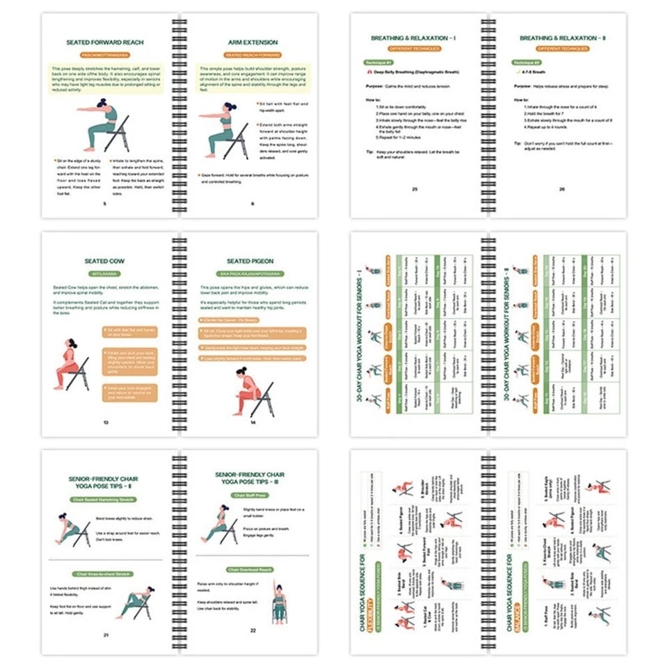 🏆Flash Sale 5K+ SOLD!🔥The Complete Guide to Chair Yoga for Seniors Over 60: 40+ Low-Impact Easy Exercises to Restore Strength, Mobility, Balance, and Lose Weight
