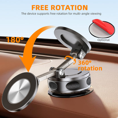 2026 Upgraded Magnetic Foldable Vacuum Suction Cup Car Phone Holder