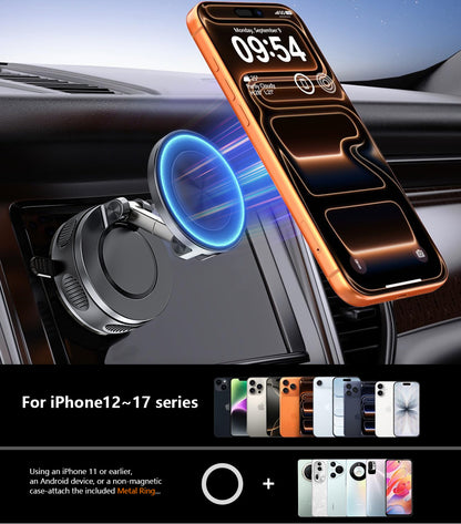2026 Upgraded Magnetic Foldable Vacuum Suction Cup Car Phone Holder