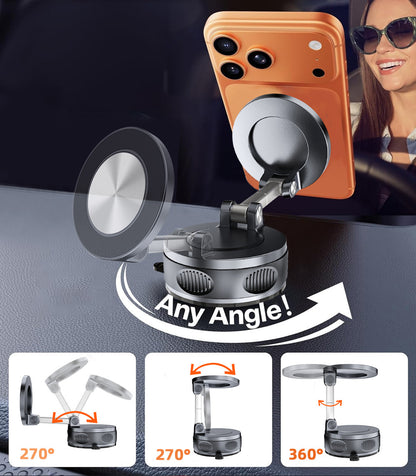 2026 Upgraded Magnetic Foldable Vacuum Suction Cup Car Phone Holder