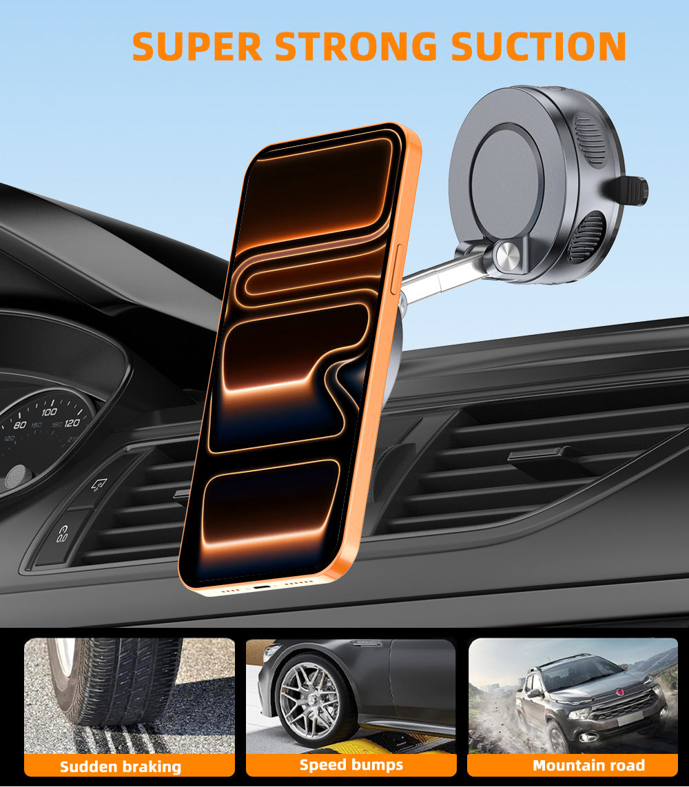 2026 Upgraded Magnetic Foldable Vacuum Suction Cup Car Phone Holder