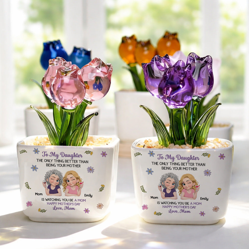 🔥Last Day 49% OFF🔥Handmade Glass Everlasting Tulips Mother's Day gift