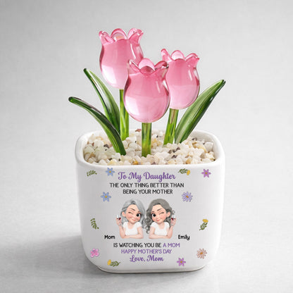 🔥Last Day 49% OFF🔥Handmade Glass Everlasting Tulips Mother's Day gift