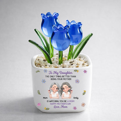 🔥Last Day 49% OFF🔥Handmade Glass Everlasting Tulips Mother's Day gift