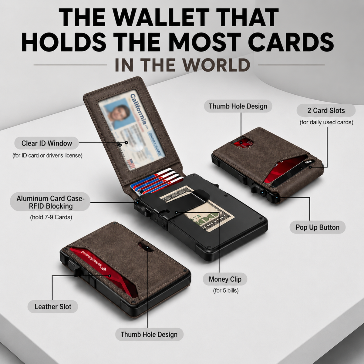 🔥Limited time 49% OFF🔥Adersene MagVault® Minimalist Wallet - Maximum Capacity. Minimal Footprint.