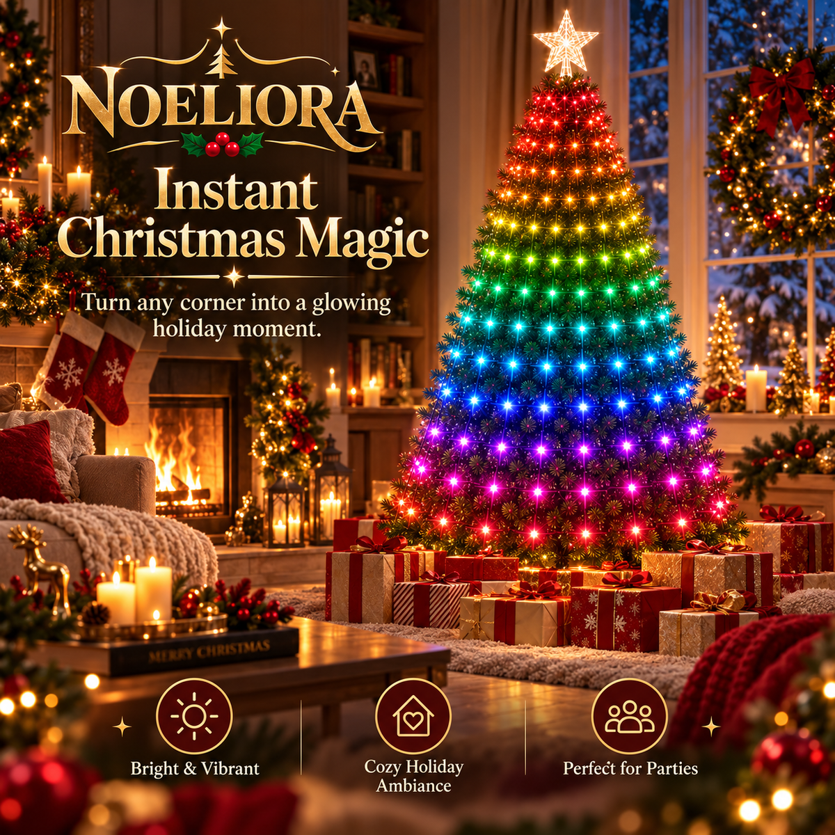 ✨Free shipping to your door✨Smart Christmas Tree Lights – App-Controlled Color Effects