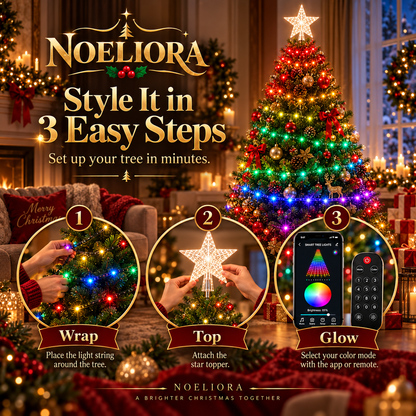 ✨Free shipping to your door✨Smart Christmas Tree Lights – App-Controlled Color Effects