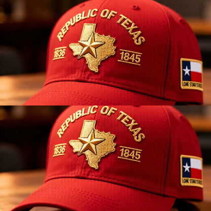 🏆Flash Sale⚡50K+ SOLD! Republic of Texas Embroidered Hat, 🔥Buy 2 FREE SHIPPING