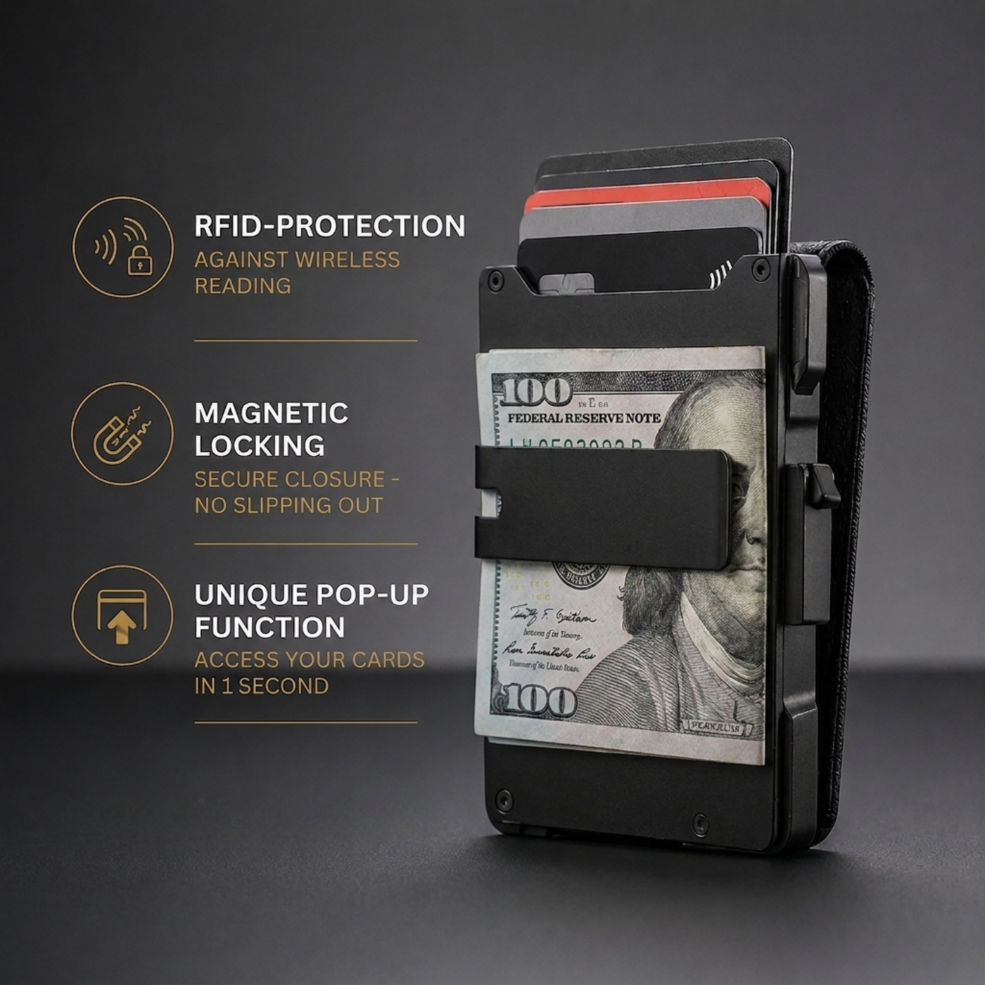 🔥Limited time 49% OFF🔥Adersene MagVault® Minimalist Wallet - Maximum Capacity. Minimal Footprint.