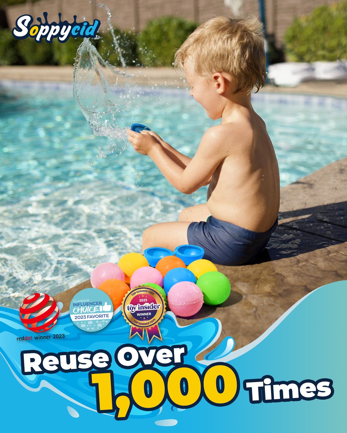 🏆Summer Hot Toys🔥Reusable Water Balloons Pool Beach water Toys for Boys and Girls,