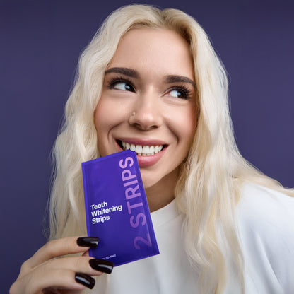 🔥Last Day 49% OFF🔥Purple Teeth Whitening Strips – Fast Results, Zero Sensitivity