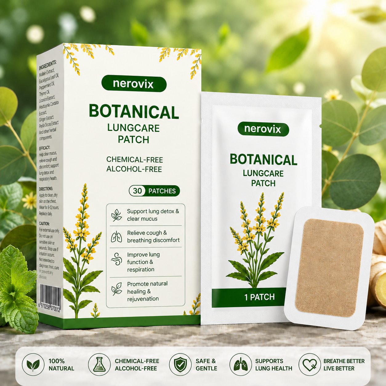 👨‍⚕️Flash Sale 5K+ SOLD!✨Nerovix® Botanical LungCare Patch