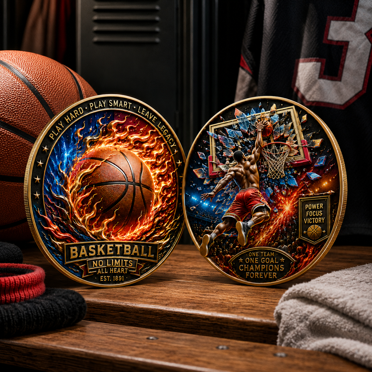 🔥Last Day 50% OFF🔥Limited edition basketball commemorative collectible coins