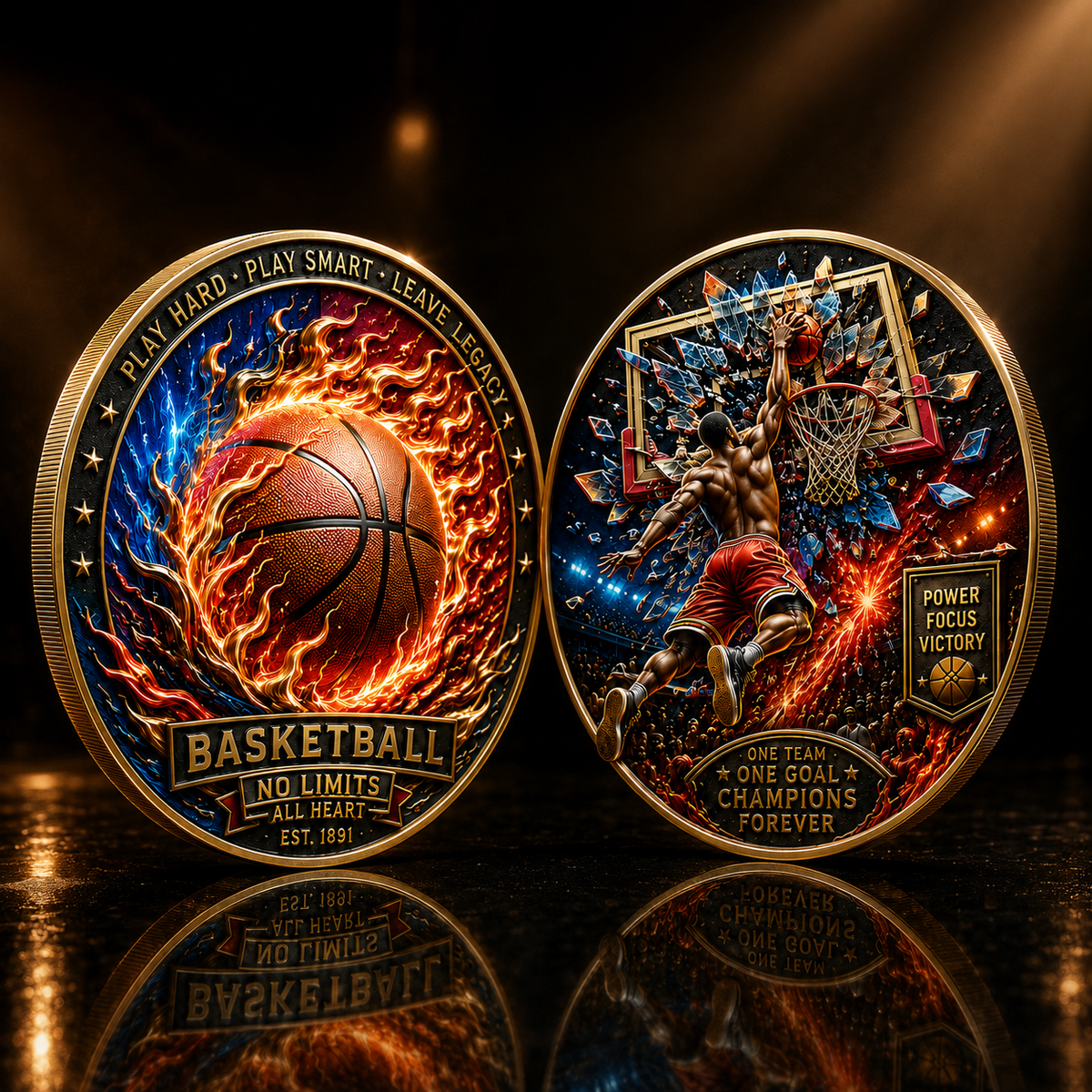 🔥Last Day 50% OFF🔥Limited edition basketball commemorative collectible coins