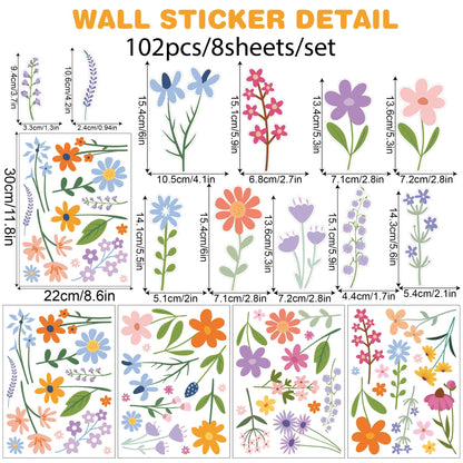 Boho Flower Wall Decals