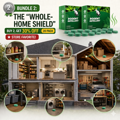 🏆Flash Sale 5K+ SOLD!🔥🟢 Natural Peppermint Rodent Repellent Tablets – 10 Pack
