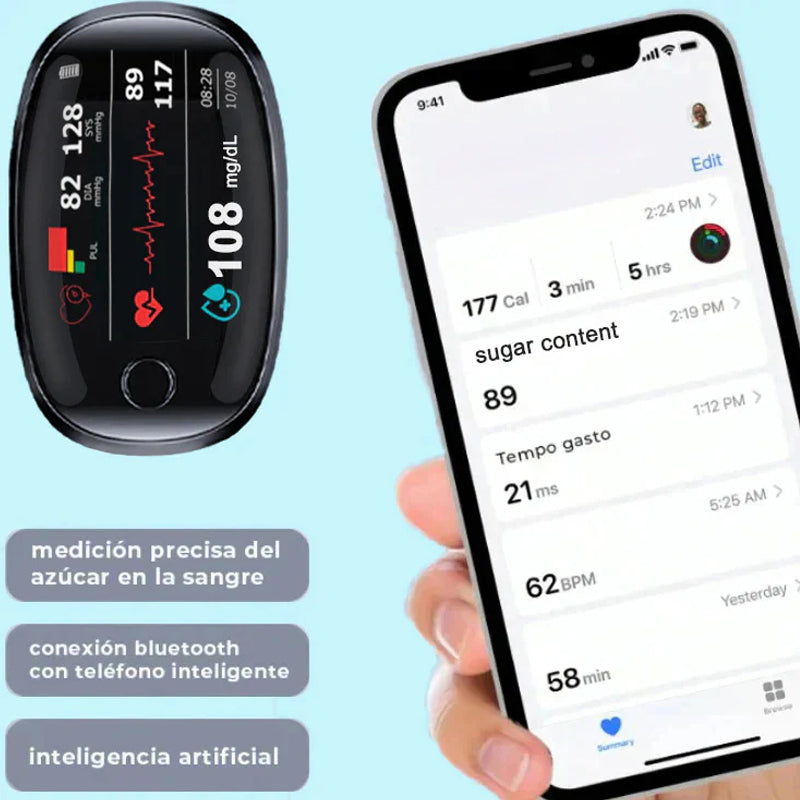 🔥Final 2 Hours : Only Limited Stock Left🏆GluGent™ Non-Invasive Blood Glucose Meter 99.9% Accuracy （Mayo Clinic Recommended）