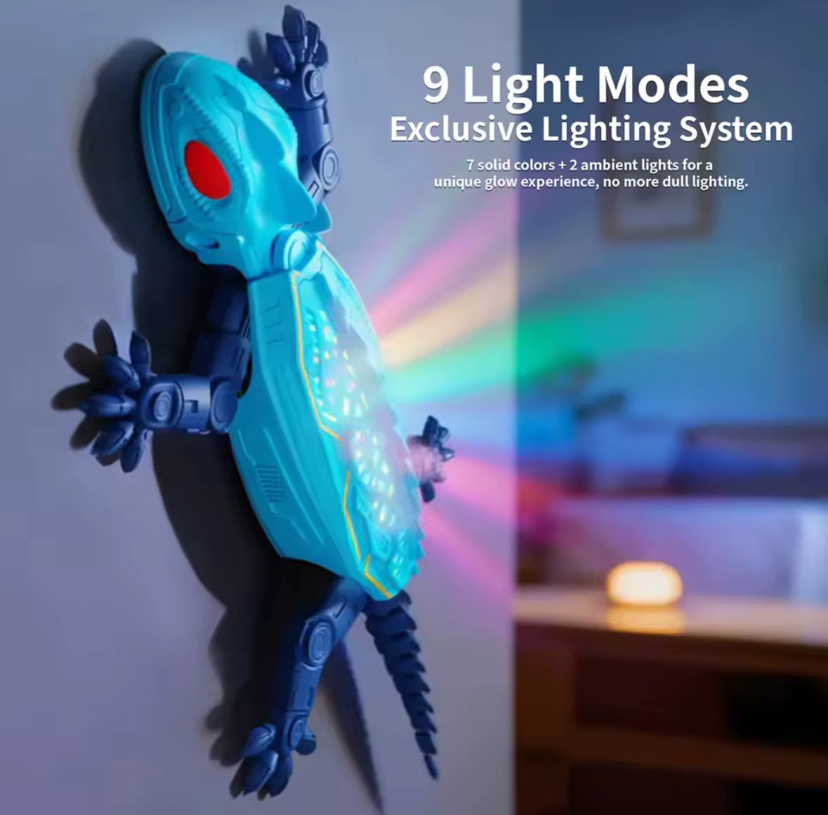 🔥Limited time 49% OFF – Gecko Rush Remote Control Wall Climbing Lizard Toy Ceiling & Floor Crawler