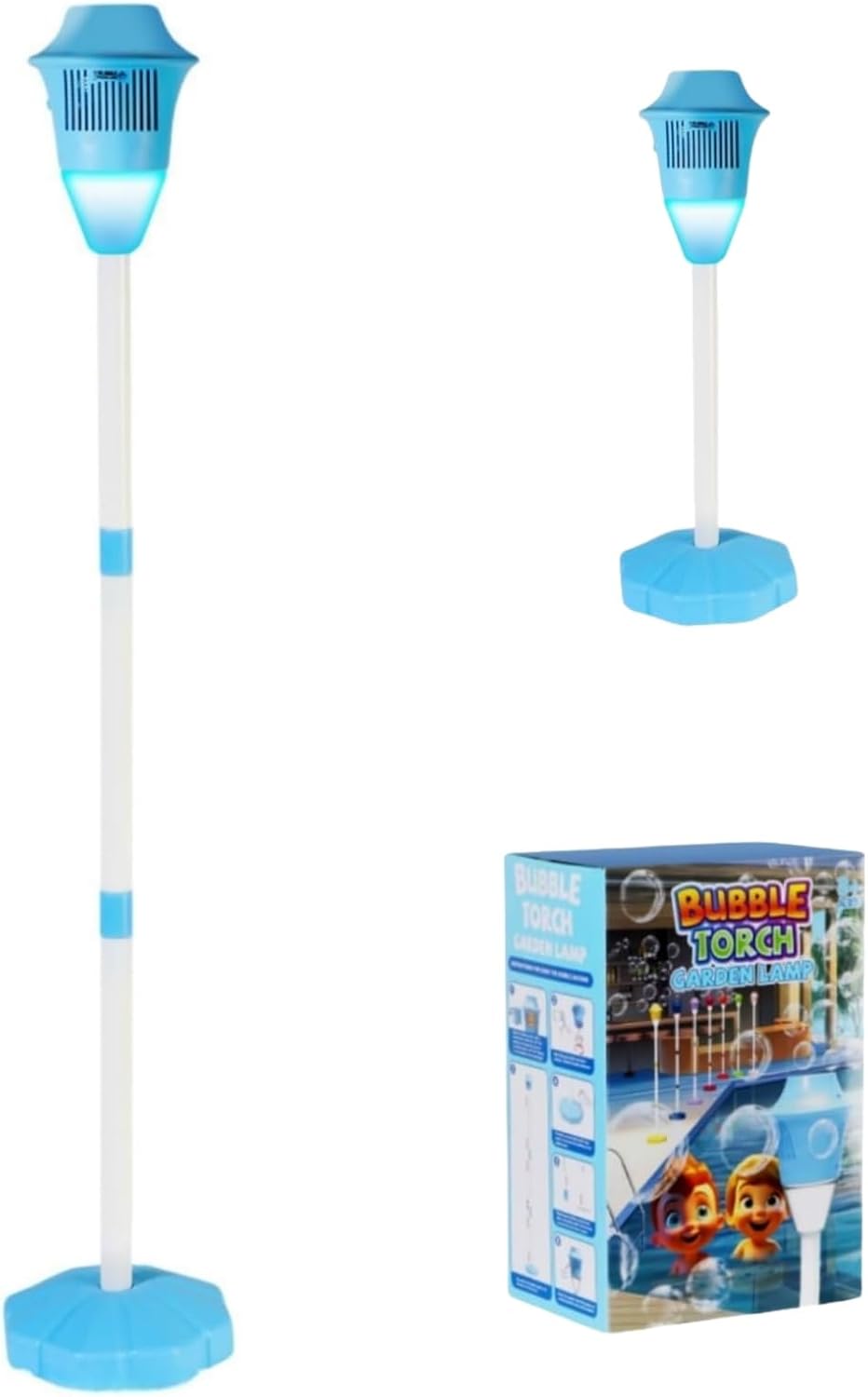 🔥Last Day 49% OFF🔥Bubble Maker Stand, 47Inch Battery Operated Standing Bubble Machine with Lights and Music