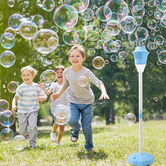 🔥Last Day 49% OFF🔥Bubble Maker Stand, 47Inch Battery Operated Standing Bubble Machine with Lights and Music