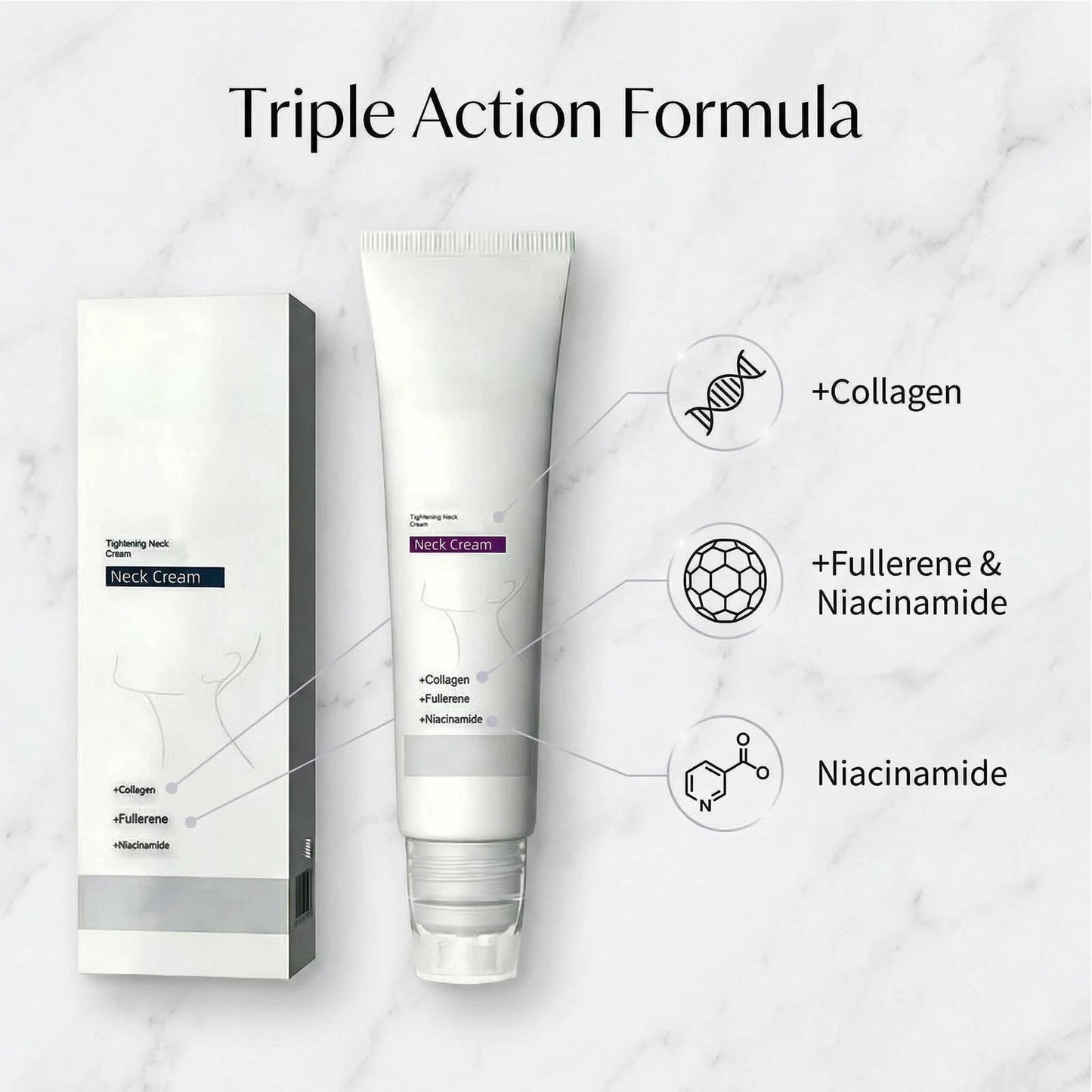 🔥LAST DAY 49% OFF🔥Collagen Fullerene Neck Cream -Tighten and Lift Firming Neck Cream,Neck Firming Cream for Crepey Skin,Reduces Wrinkles