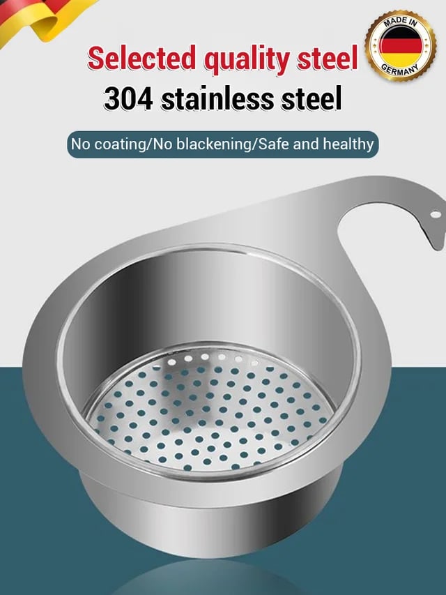 JS-Swan Stainless Steel Drain Basket for kitchen Sink