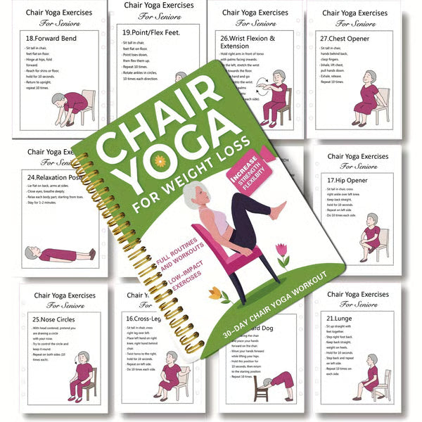 🏆Flash Sale 5K+ SOLD!🔥The Complete Guide to Chair Yoga for Seniors Over 60: 40+ Low-Impact Easy Exercises to Restore Strength, Mobility, Balance, and Lose Weight