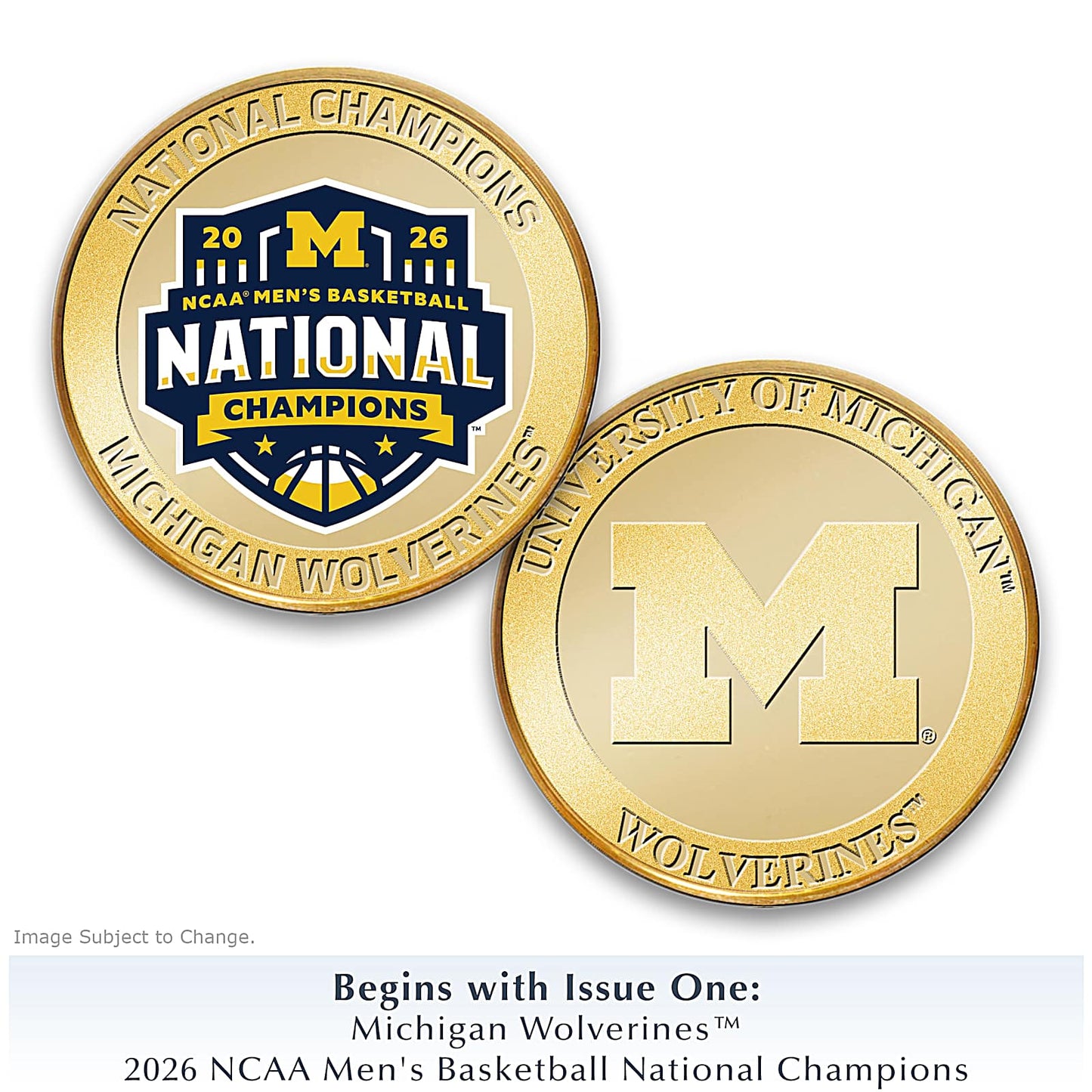 🔥Last Day 50% OFF🔥Michigan 2026 NCAA Men's Basketball National Champions Coins