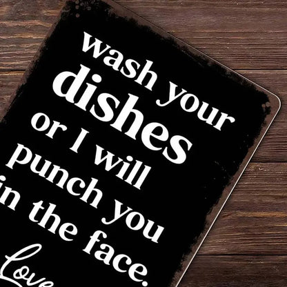 🔥LAST DAY 50% OFF - Funny Kitchen Metal Tin Sign 8"×12" 😂 Mom Humor Wall Decor