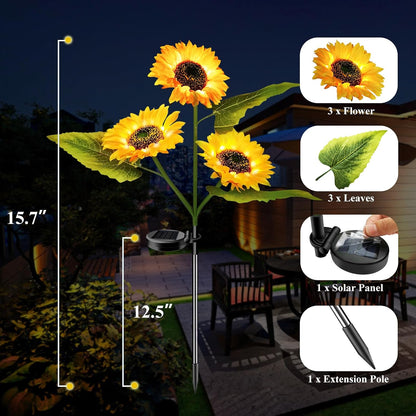 🔥LAST DAY 49% OFF - Solar Powered Sunflower Garden Lights