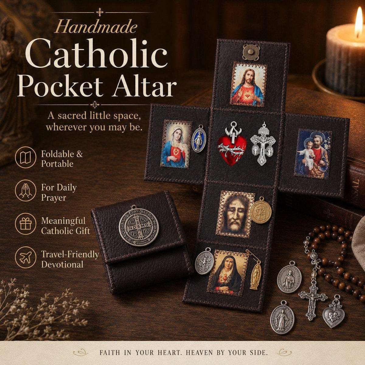 🙏 Limited-Time 49% OFF | Portable Catholic Altar ✝️ A Sacred Prayer Companion for Home & Travel