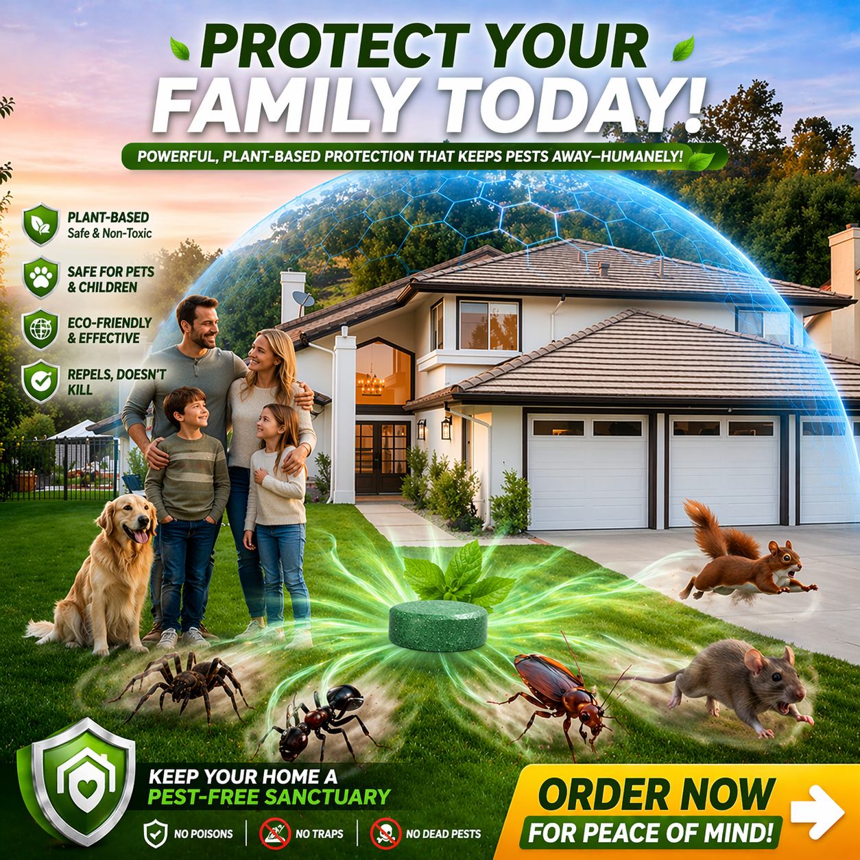 🏆Flash Sale 5K+ SOLD!🔥🟢 Natural Peppermint Rodent Repellent Tablets – 10 Pack