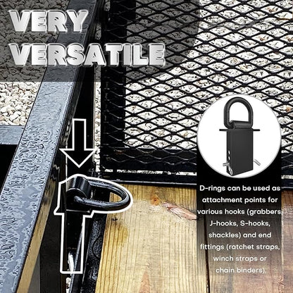 Heavy-Duty Removable D-Ring Tie Down for Utility Trailers