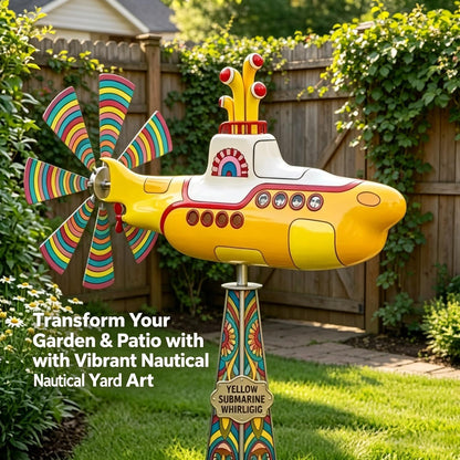 🎁Flash Sale⚡1.5K+ SOLD! 🔥Yellow Submarine Wind Spinner for Garden