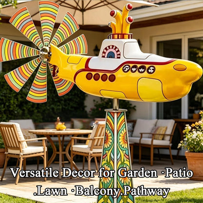 🎁Flash Sale⚡1.5K+ SOLD! 🔥Yellow Submarine Wind Spinner for Garden