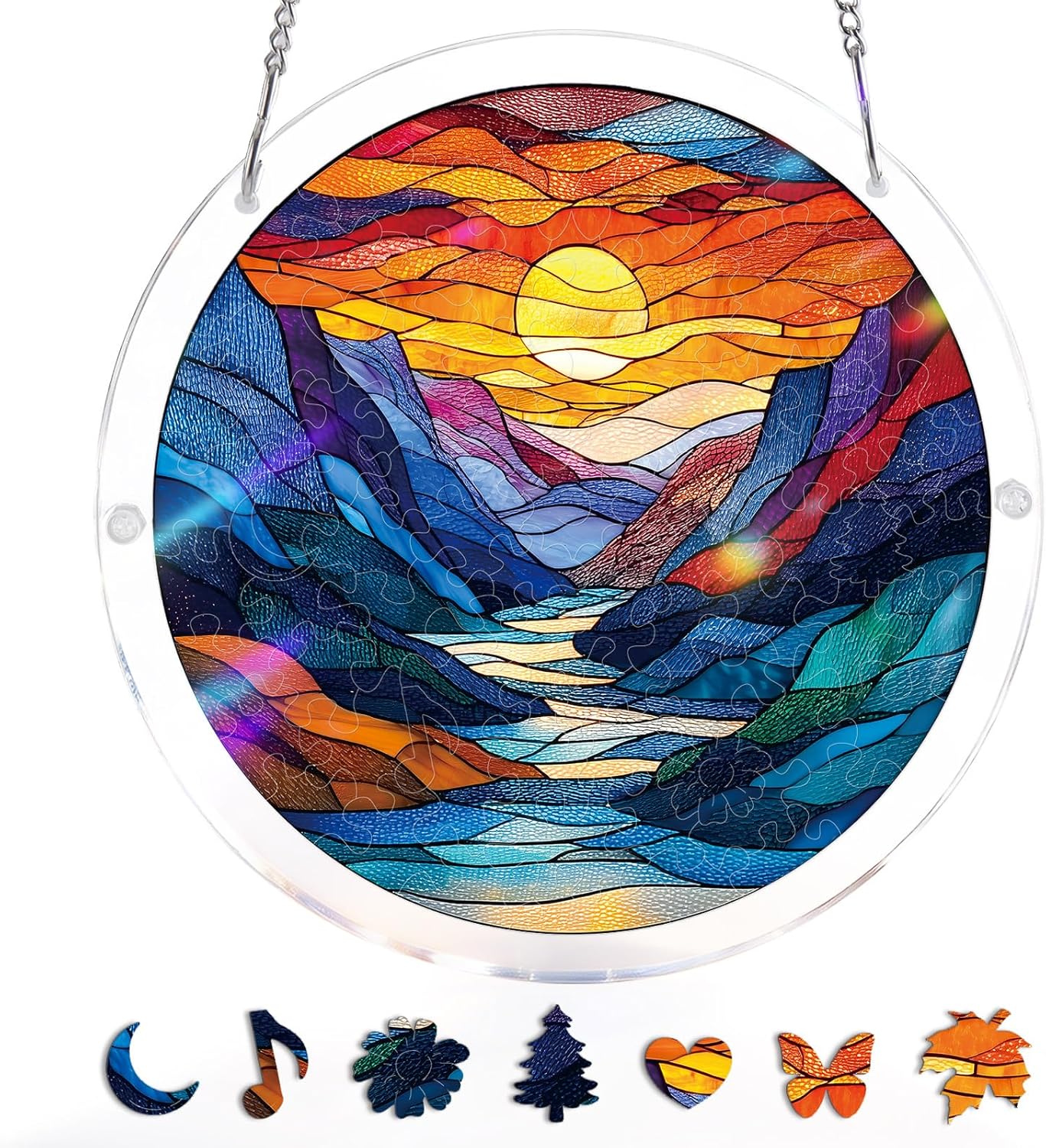 🧩 Acrylic Puzzle Hanging Ornament | Indoor & Yard Decor