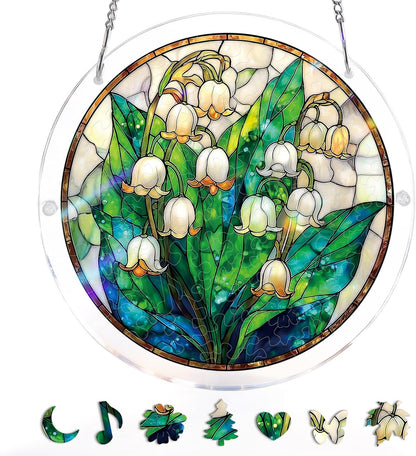 🧩 Acrylic Puzzle Hanging Ornament | Indoor & Yard Decor