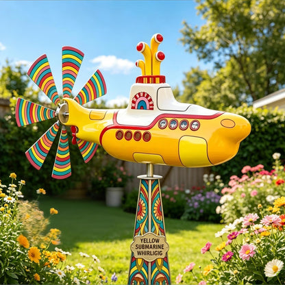 🎁Flash Sale⚡1.5K+ SOLD! 🔥Yellow Submarine Wind Spinner for Garden