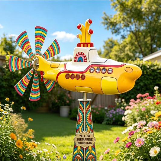 🎁Flash Sale⚡1.5K+ SOLD! 🔥Yellow Submarine Wind Spinner for Garden