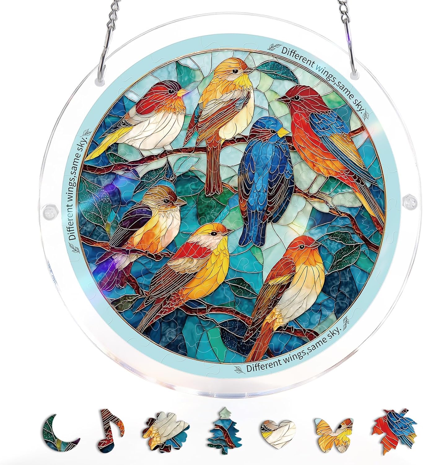 🧩 Acrylic Puzzle Hanging Ornament | Indoor & Yard Decor