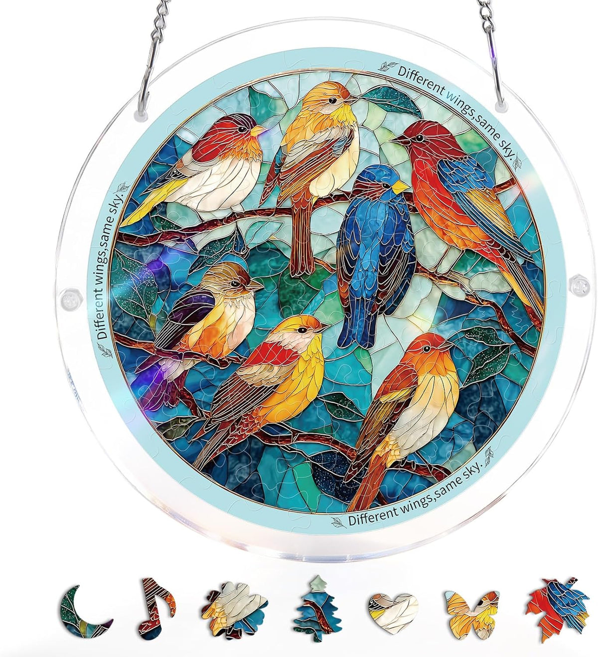 🧩 Acrylic Puzzle Hanging Ornament | Indoor & Yard Decor