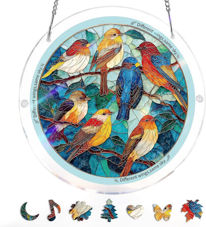 🧩 Acrylic Puzzle Hanging Ornament | Indoor & Yard Decor
