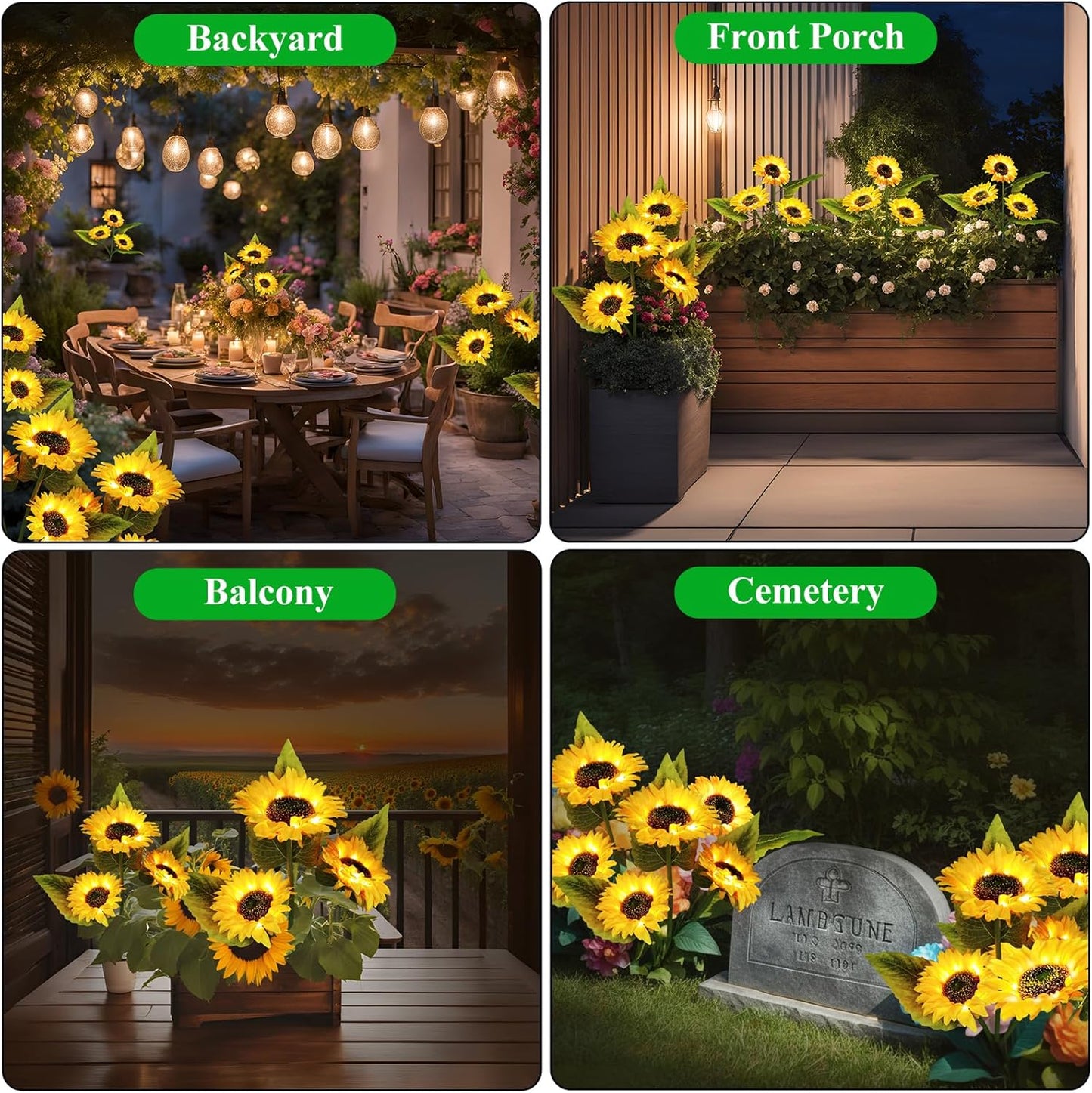 🔥LAST DAY 49% OFF - Solar Powered Sunflower Garden Lights