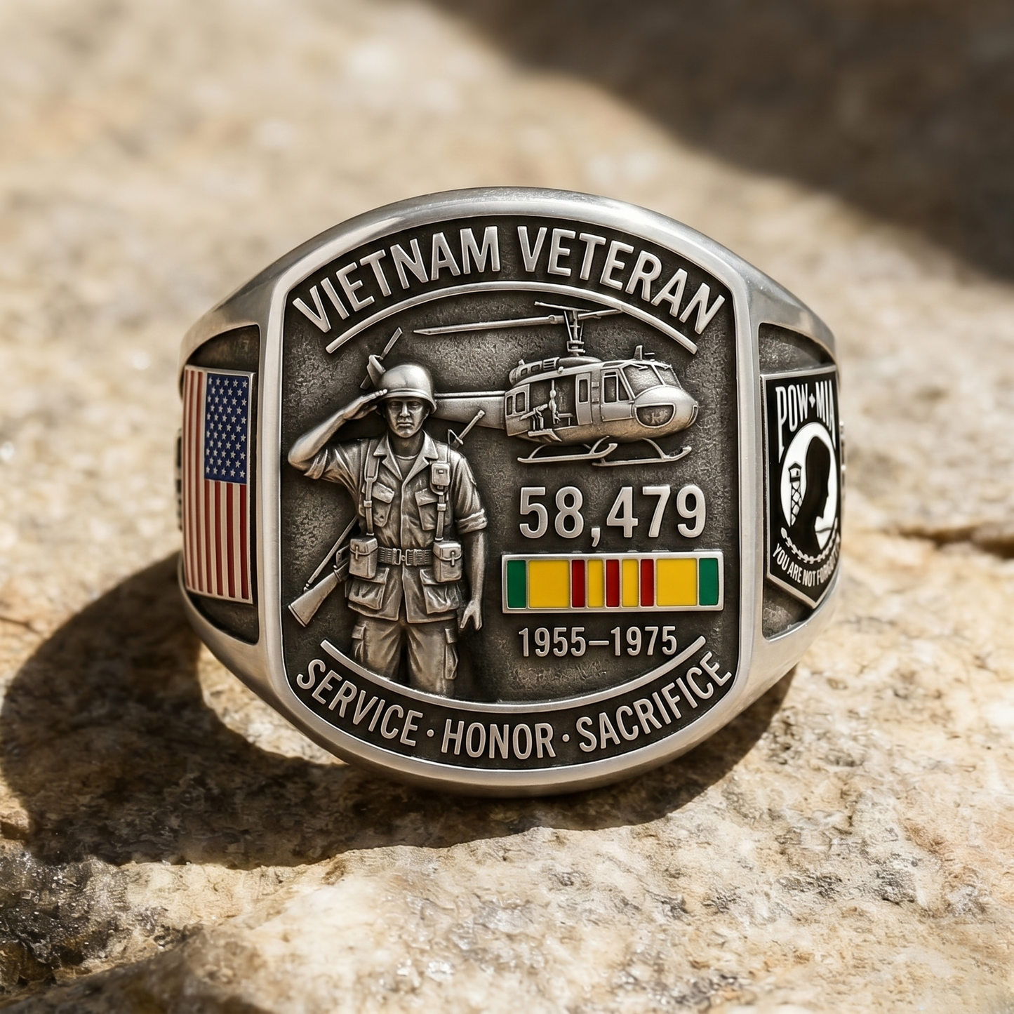 🔥Flash Sale 5K+ SOLD!✨Vietnam Veteran Tribute Commemorative Ring