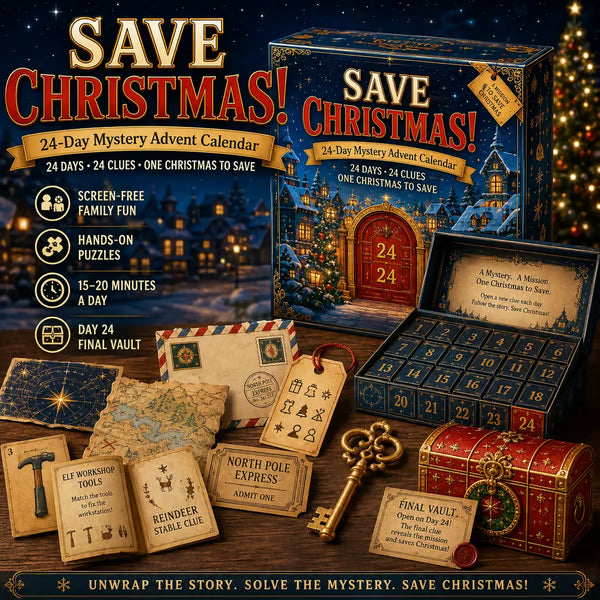 ⏳ Last Day 50% OFF – 🎁✨ 24-Day Mystery Adventure Advent Calendar Collection | 24 Clues, Hands-On Puzzles & One Final Reveal