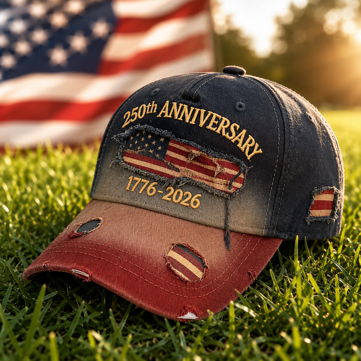 🇺🇸 250th Anniversary Patriotic Denim Hat